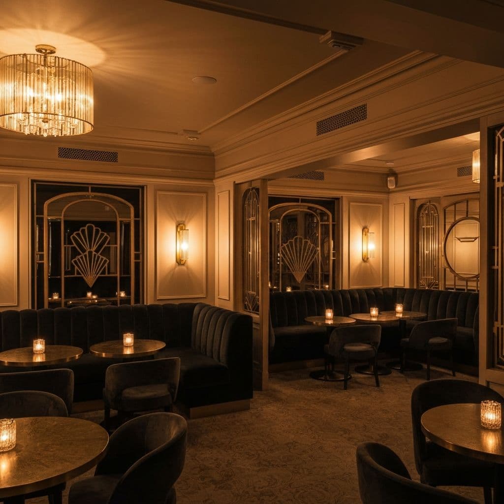 Elegant members club lounge